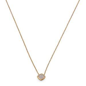 I. REISS Gold Made In Israel 14kt Gold Pave Diamond Shaped Necklace